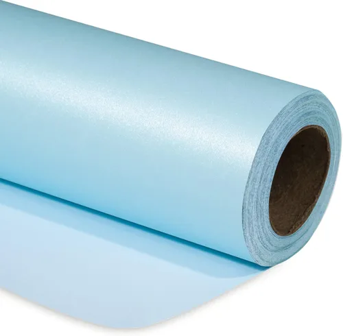 Vista 11 de RUSPEPA Papel de regalo negro mate, color liso perlado, papel lustre perfecto para bodas, cumpleaños, Navidad, baby shower, 17 pulgadas x 32.8 pies