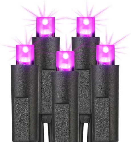 Vista 10 de Brizled Luces de Navidad rojas y verdes, 33 pies, 100 luces LED de 0.197 in, mini luces de Navidad de gran angular conectables, luz de árbol