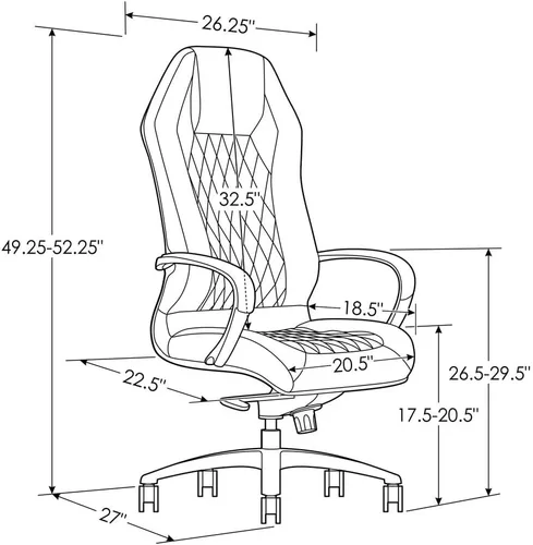 Vista 2 de ZURI Muebles - Silla ejecutiva ergonómica de cuero genuino con base de aluminio, color negro