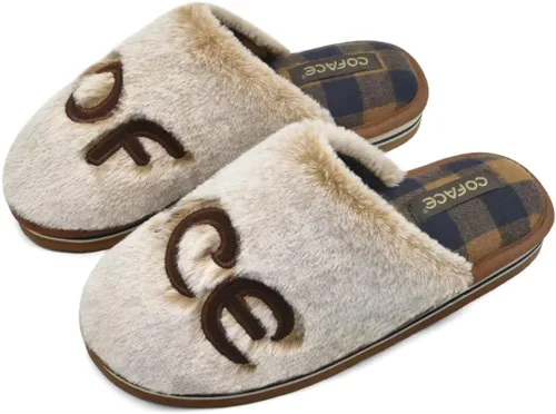 Vista 7 de COFACE Pantuflas de espuma viscoelástica para mujer, cómodas y cálidas, con forro de cojín acogedor
