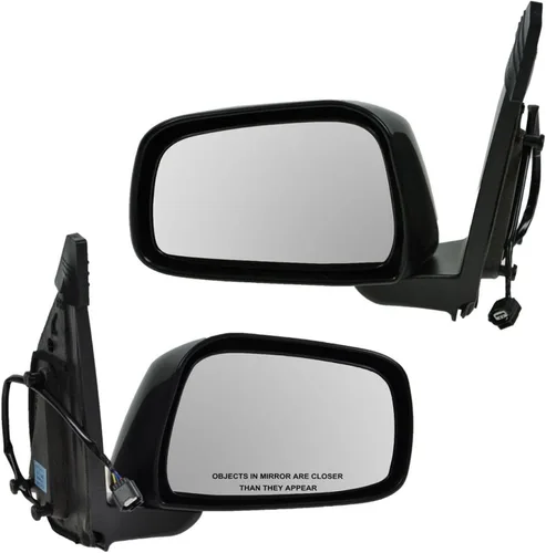 Vista 169 de TRQ Conjunto de 2 piezas de espejo lateral para conductor y pasajero, ajuste eléctrico, sin calefacción, sin memoria, color negro, compatible