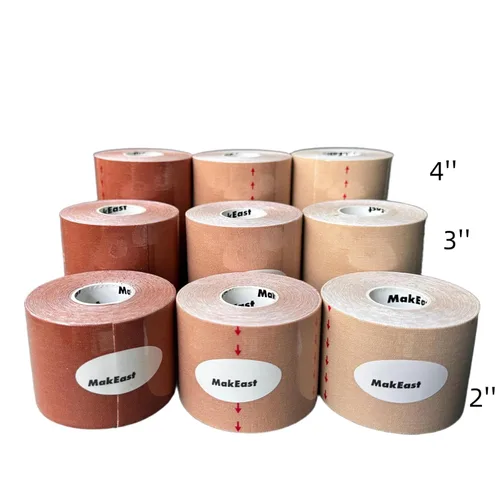 Vista 6 de 2 rollos de cinta transgénica para transición, cinta de encuadernación extra ancha de pecho, sin látex, FTM, con cubiertas para pezones, ultra