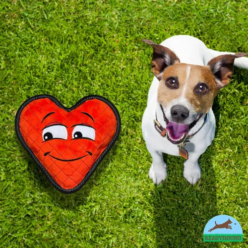 Vista 4 de Juguete chirriante de corazón duradero para perros masticadores agresivos, juguete masticable resistente y agresivo para perros, juguete masticable
