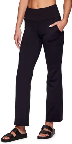 Vista 4 de RBX Active - Pantalones de yoga con corte de bota y control de abdomen para mujer