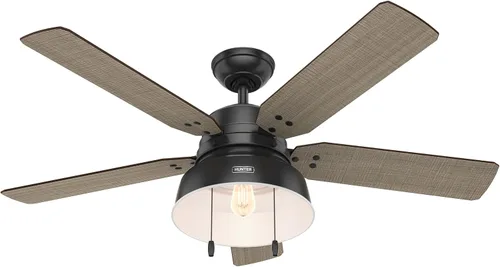 Vista 15 de Hunter Mill Valley 50252 - Ventilador de techo rústico con cadena de tracción, para dormitorio, sala de estar o patio, montaje estándar, sin control
