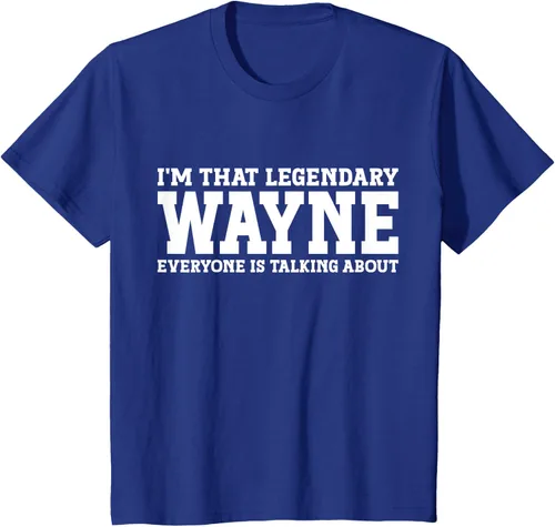 Vista 42 de Wayne Personal Name Funny Wayne Camiseta, Negro