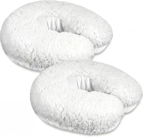 Vista 10 de Mixweer 2 fundas de almohada de forro polar para reposacabezas de mesa de Negro