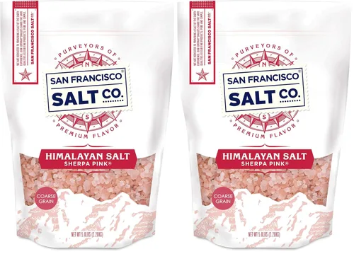 Vista 11 de Auténticos granos de sal gruesa del Himalaya Sherpa Pink