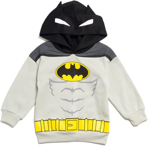 Vista 3 de DC Comics Justice League Superman Batman - Conjunto de sudadera con capucha y pantalones de forro polar para niños pequeños a grandes