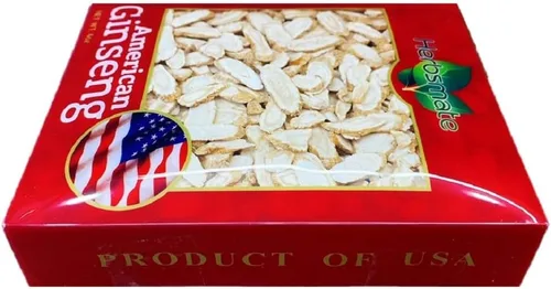 Vista 3 de Rebanada de ginseng americano de grado A seleccionada a mano, tamaño pequeño (caja de 4 onzas)