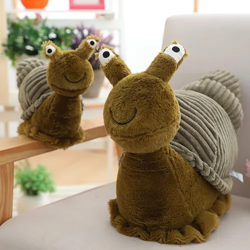 Vista 3 de MUPI Almohadas de caracol de animales de 11 pulgadas, regalo de peluche de caracol grande para niños, regalo para cumpleaños de niños, linda