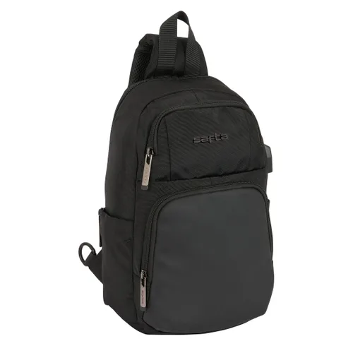Vista 4 de Mochila Safta Black Negro 18 x 34 x 12 cm
