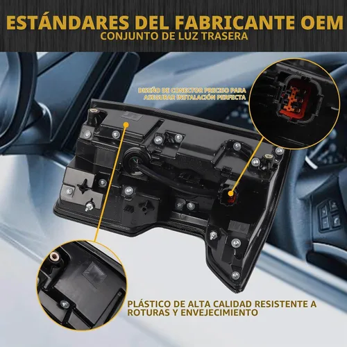 Vista 4 de Dasbecan - Conjunto de luz trasera compatible con Nissan Frontier 2022-2026 Lado izquierdo del conductor
