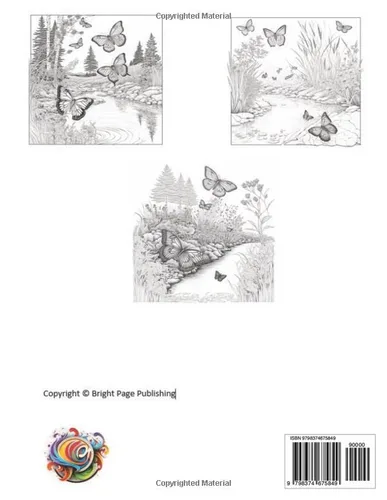 Vista 2 de ADULT COLORING BOOK BUTTERFLY BUTTERFLY FLOWERS A STRESS-RELIEVING COLORING BOOK