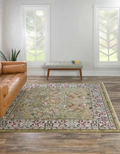 Vista 13 de Unique Loom Colección Narenj - Alfombra de área - Bristol (2' 2" x 3' 1" ovalada, azul/beige)