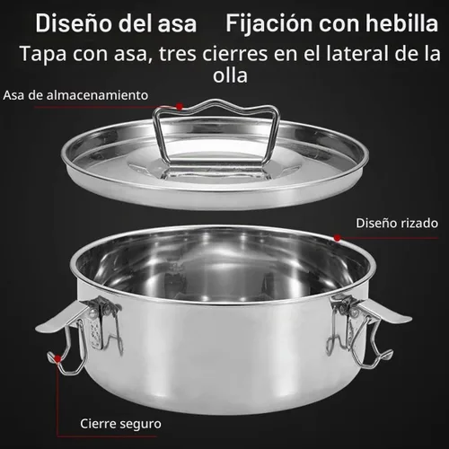 Vista 5 de Molde de flan con tapa, molde de acero inoxidable con asa, 1.5 cuartos de galón de gran capacidad, máquina de flan flanera de flanera de gran