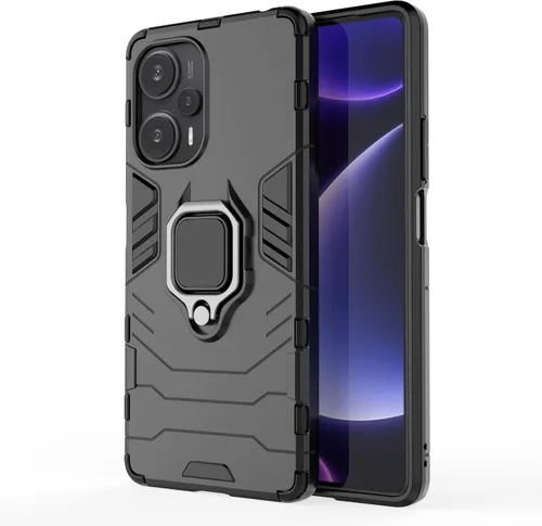 Vista 3 de Funda para Xiaomi Poco F5 5G, soporte magnético para automóvil para Xiaomi Poco F5 5G 23049PCD8G/Redmi Note 12 Turbo 5G 23049RAD8C0 Case Negro