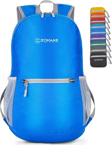 Vista 25 de ZOMAKE Mochila ligera y plegable, pequeña mochila de viaje