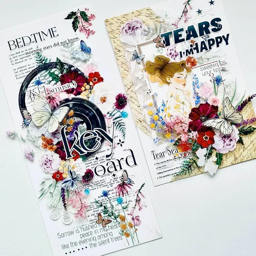 Vista 7 de Juego de 12 Rollos de Cinta Washi Floral de PET y Pegatinas de PET – Fácil de Usar para Journaling y Elaboración de Tarjetas, Ideal