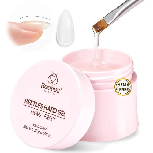 Vista 53 de Beetles Kit de Gel Duro para Uñas Clásico Neutro 3 Colores 9 en 1 Extensión de Uñas Esculpido de Alta Dureza para Profesionales de Salón Gel