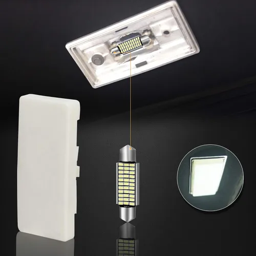 Vista 2 de HERCOO Cubierta de lente de luz de cúpula interior para mapa de techo con bombillas LED blancas compatible con Chevy S10 GMC Sonoma 1991-2003