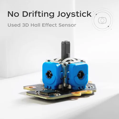 Vista 2 de Módulo electromagnético para palanca de vapor sin derivas Sensor de efecto de pasillo 3D reemplazo de piezas de joystick para el pulgar diseño