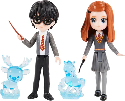 Vista 6 de Wizarding World Harry Potter, Magical Minis - Set de figuras de Cho Chang y George Weasley con 2 accesorios para muñecas, juguetes para niños de 6