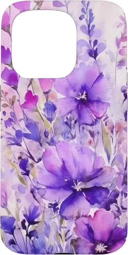 Vista 14 de Purple Lavender Flower Watercolor for Women & Girls Case for iPhone 17