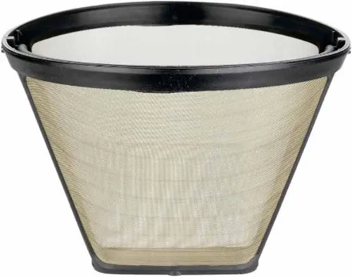 Vista 6 de Filtro de café dorado de repuesto reutilizable permanente #4 cono filtro de café compatible con cafetera Cuisinart, paquete de 2