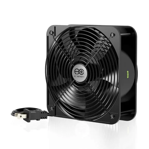 Vista 25 de AC Infinity AXIAL 8025, ventilador para magdalenas, 120 V CA 3.150 in x 0.984 in de alta velocidad, certificado UL para proyectos de escape