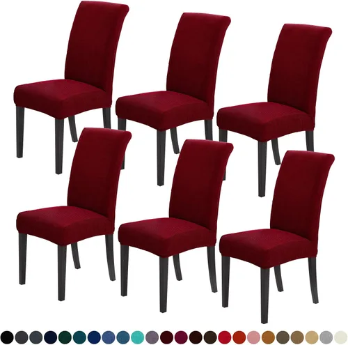 Vista 80 de Joccun - Juego de 2 fundas para sillas de comedor, fundas elásticas para sillas de comedor, fundas de asiento para sillas de comedor, funda de Negro