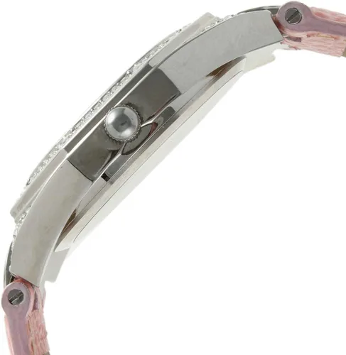 Vista 5 de Peugeot Reloj de pulsera para mujer con bisel de cristal y correa de cuero a juego