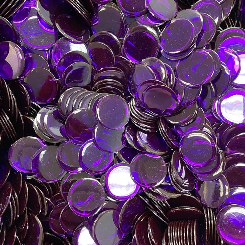 Vista 19 de MR CHIPS Chips de bingo de plástico para juegos 1000 unidades - Mezcla transparente de 7 colores que cuenta 3/4 pulgadas