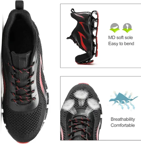 Vista 3 de Zapatos deportivos para correr con hoja para hombre, tenis para caminar, casuales, cómodos, a la moda, antideslizantes, para el trabajo, deportes