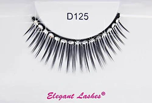 Vista 2 de Elegant Lashes D125 (pestañas postizas voluminizadoras y alargadoras de diamantes de imitación)