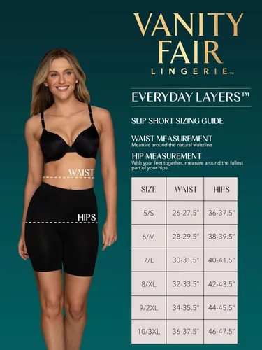 Vista 5 de Vanity Fair Pantalones cortos moldeadores sin costuras para mujer, aspecto invisible debajo de vestidos, faldas y pantalones