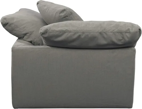 Vista 3 de Sunset Trading Cloud Puff - Funda modular para sofá modular de rendimiento, color gris