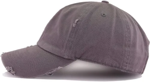 Vista 2 de Gorra de béisbol vintage con letra inicial F de algodón bordado, ajustable, desgastada, para papá