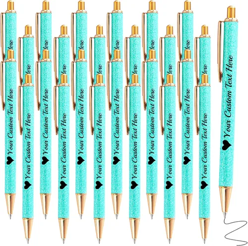 Vista 83 de Bolígrafos de purpurina personalizados con nombre impreso, bolígrafo personalizado con barril de metal, retráctil, bonito y elegante, regalos