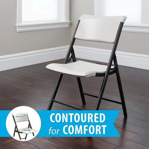 Vista 5 de LIFETIME Silla plegable con marco A, paquete de 4, almendra