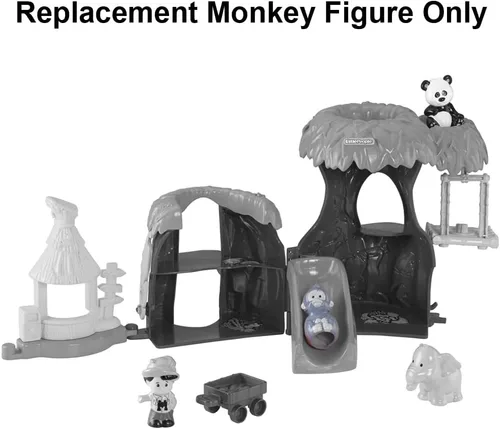 Vista 4 de Pieza de repuesto para el juego Fisher-Price Little People Animal Treehouse - Y3679 ~ Figura de mono de repuesto ~ Funciona muy bien con otros
