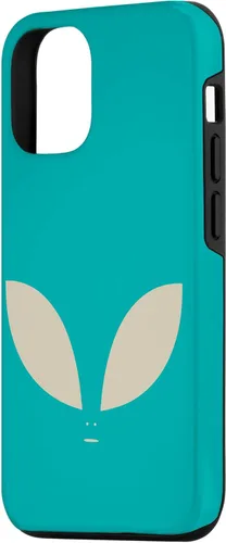 Vista 2 de Funda Alien minimalista beige verde azulado para iPhone 15