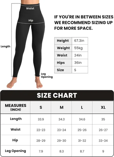 Vista 7 de GYM RAINBOW Leggings de cintura alta para mujer, pantalones de yoga sin costura frontal, control de abdomen, leggings de gimnasio de 28 pulgadas