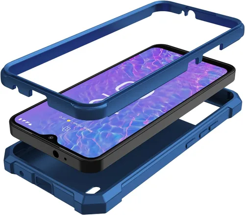 Vista 3 de Funda para Nokia C210 con protector de pantalla, parte delantera trasera de cuerpo completo, protección resistente, silicona suave esmerilada, grado