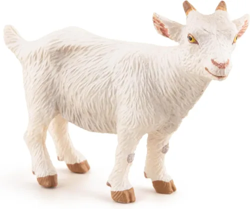 Vista 8 de Papo - Figura realista de cabra blanca - A partir de 3 años - Colección Farm Life - Animales educativos de granja - Juguete de idea de regalo