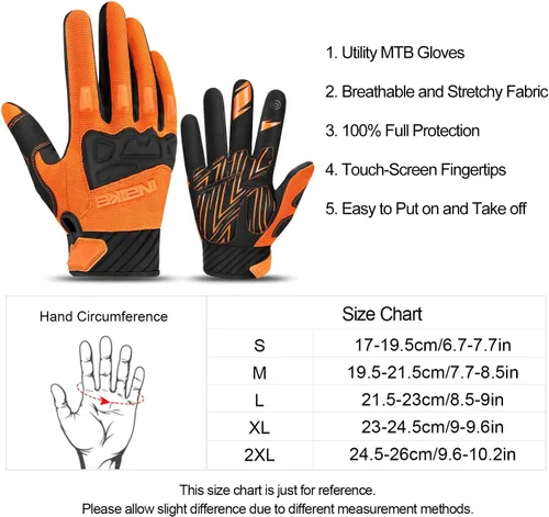 Vista 6 de INBIKE MTB BMX ATV - Guantes de ciclismo para carrera de motocross, bicicleta de montaña, DH
