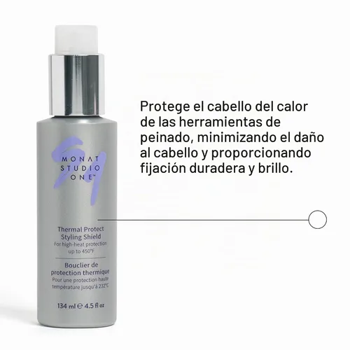 Vista 2 de MONAT Studio One Thermal Protect Styling Shield - Protector térmico para productos de peinado del cabello. Protección térmica para cabello contra