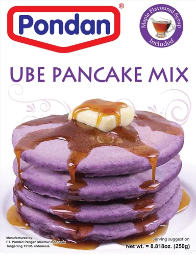 Vista 2 de Pondan - Ube Pancake Mix 8.8oz (jarabe de arce incluido) (paquete de 1)