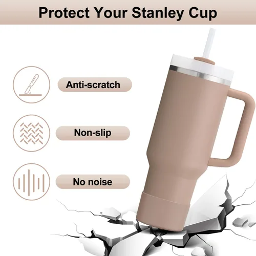 Vista 5 de Affute Funda Protectora de Silicona para Stanley Quencher H2.0 40 30 20 oz e IceFlow Flip 30 20 oz, Libre de BPA Anti-Ruido Anti-Arañazos, Protector