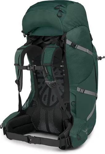 Vista 2 de Osprey Aether Plus 100L Mochila de mochilero para hombre, Axo Green, S/M